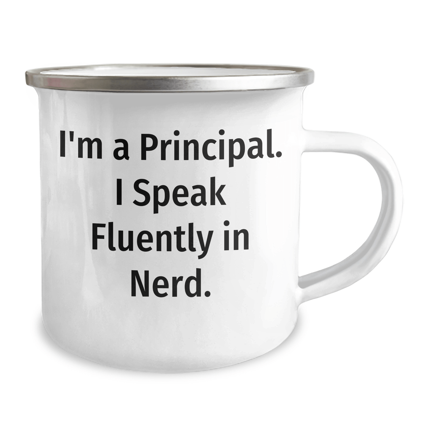 Funny Principal Camping Mug – I Speak Fluent Genius – Gift for Mom - The Buy Boom