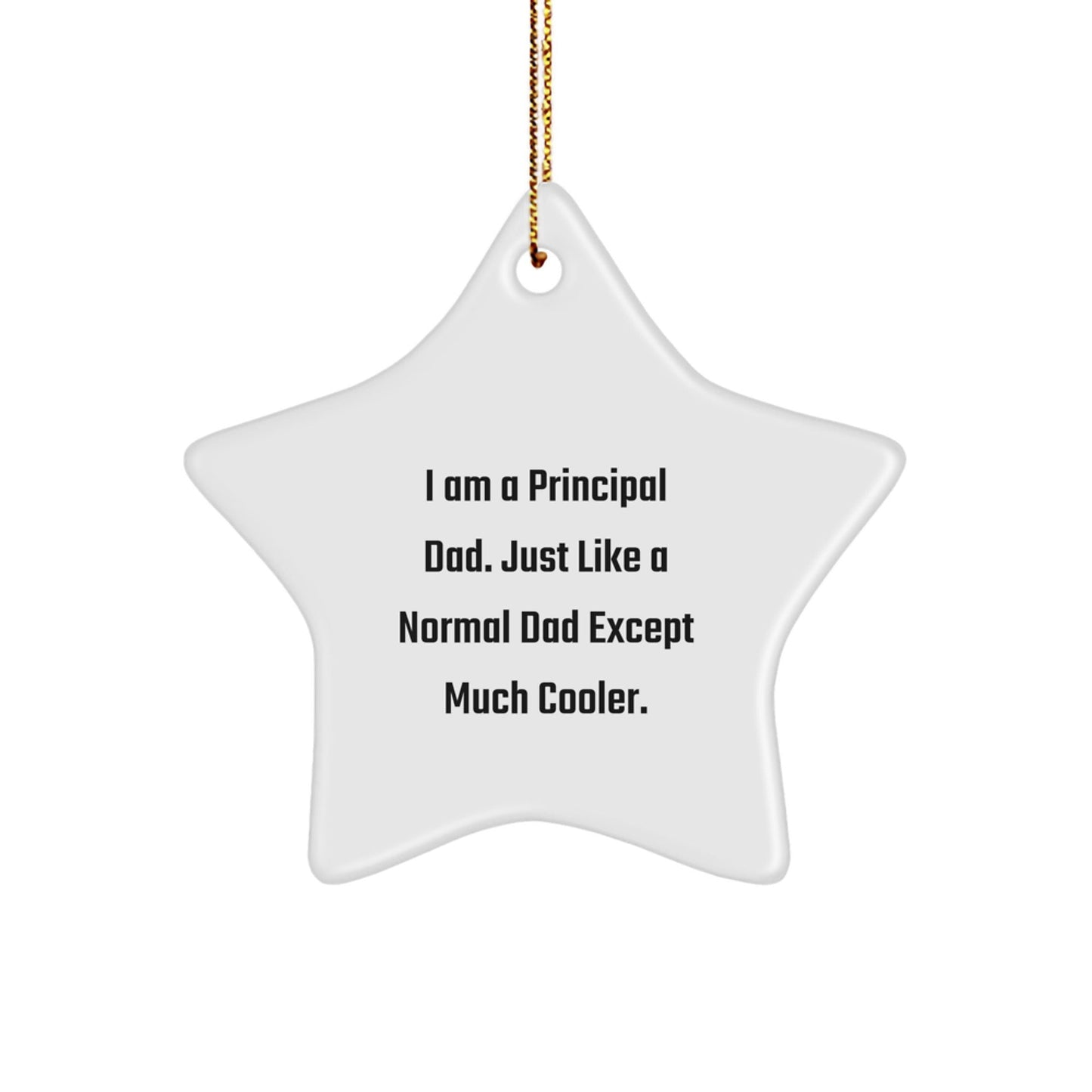 Funny Principal Dad Gift - Star Ornament for Men, Unique Christmas Unique Gifts from Dad to Son, Daughter or Friend - The Buy Boom
