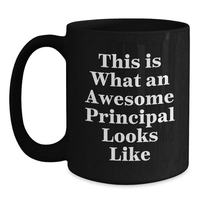 Funny Principal Gifts from Friends, Inspirational Quote on Black Coffee Mug for Graduation Unique Gifts - The Buy Boom