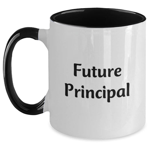 Funny Principal Gifts from Men, Unique Christmas Unique Gifts for Principal, Two Tone Coffee Mug with Inspirational Quote - 'You'll Be a Great Principal One Day!' - The Buy Boom
