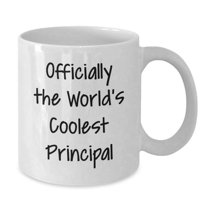 Funny Principal White Coffee Mug, Officially The Worlds Coolest Principal Gift for Men, Unique Christmas Unique Gifts from Friends to Family - The Buy Boom