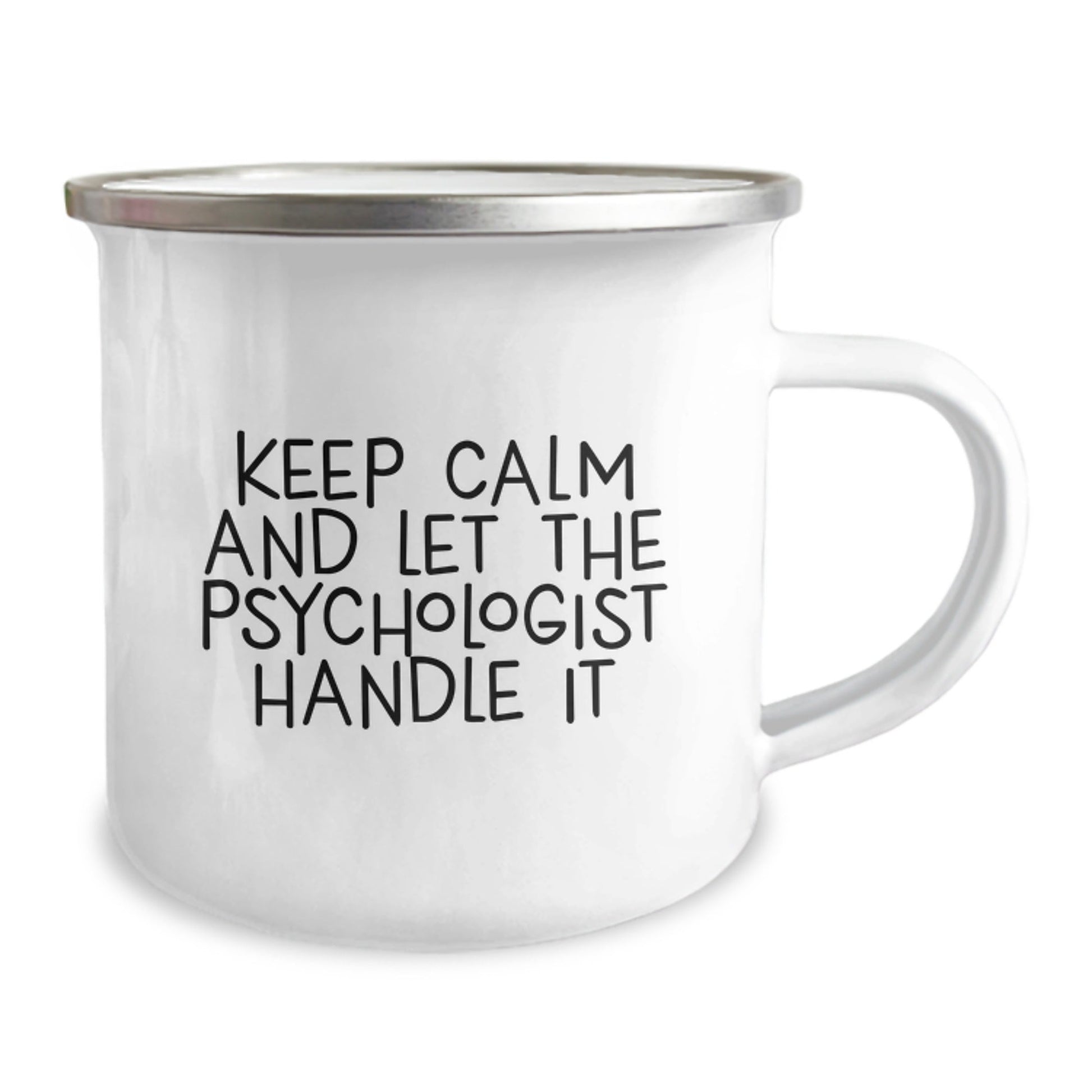 Funny Psychologist Gifts, Keep Calm And Let The Psychologist Handle It Camping Mug, Birthday Unique Gifts from Friends to Family - The Buy Boom