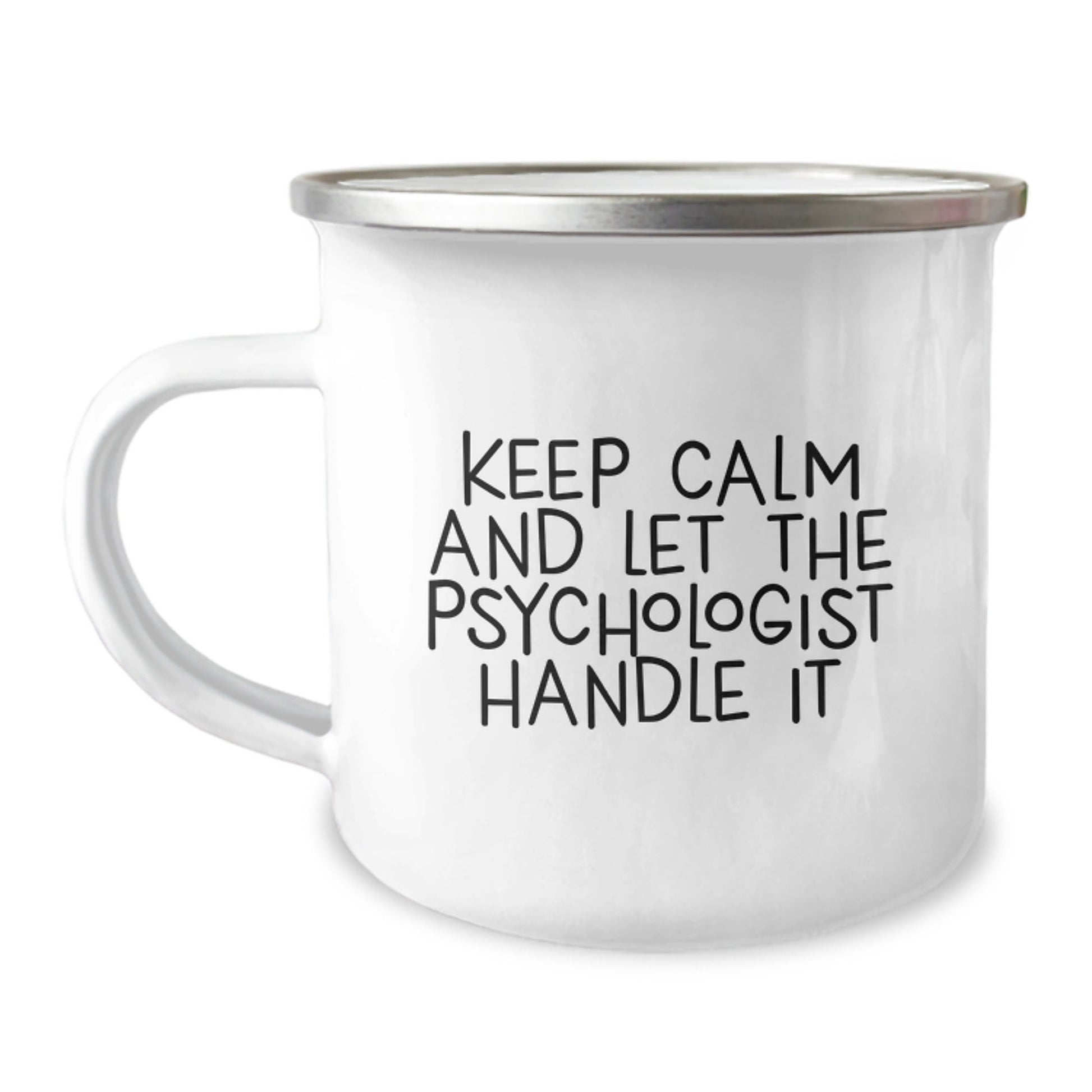 Funny Psychologist Gifts, Keep Calm And Let The Psychologist Handle It Camping Mug, Birthday Unique Gifts from Friends to Family - The Buy Boom