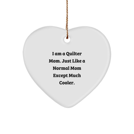 Funny Quilter Mom Gifts from Family, Heart Ornament for Quilter Women at Christmas Unique Gifts - The Buy Boom
