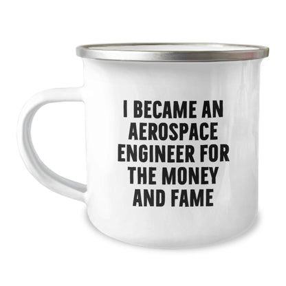 Funny Quote Aerospace Engineer Gifts from Friends for Birthday Unique Gifts - 12 oz Stainless Steel Camping Mug - The Buy Boom