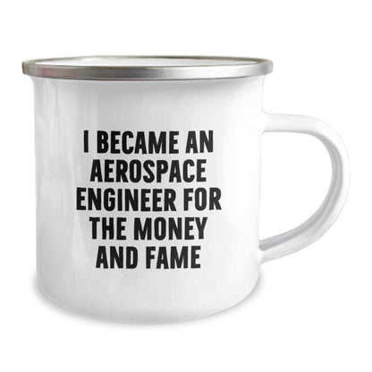 Funny Quote Aerospace Engineer Gifts from Friends for Birthday Unique Gifts - 12 oz Stainless Steel Camping Mug - The Buy Boom