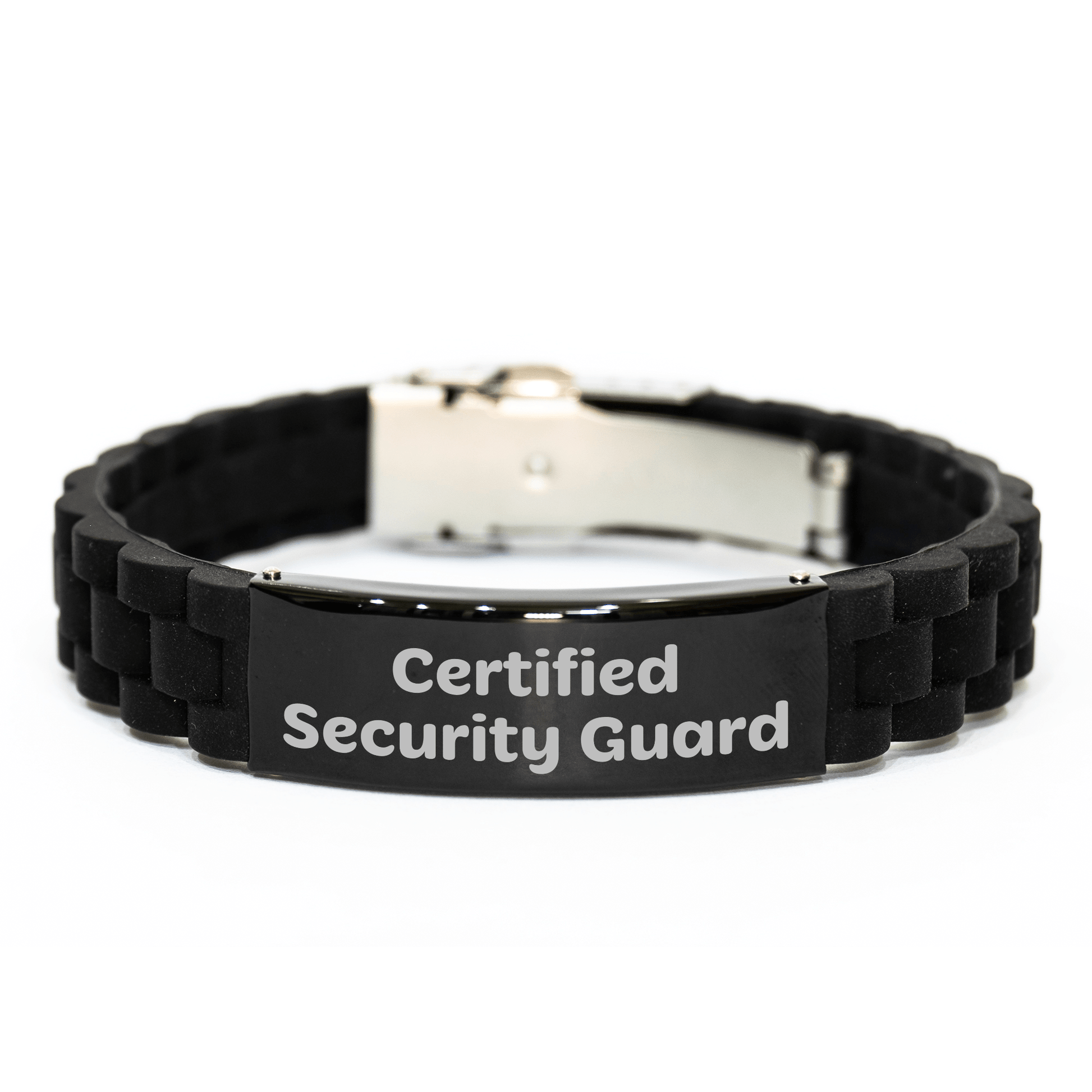 Funny Quote Certified Security Guard Glide lock Clasp Bracelet Gifts from Family for Security Guard Men's Unique Father's Day Unique Gifts - The Buy Boom