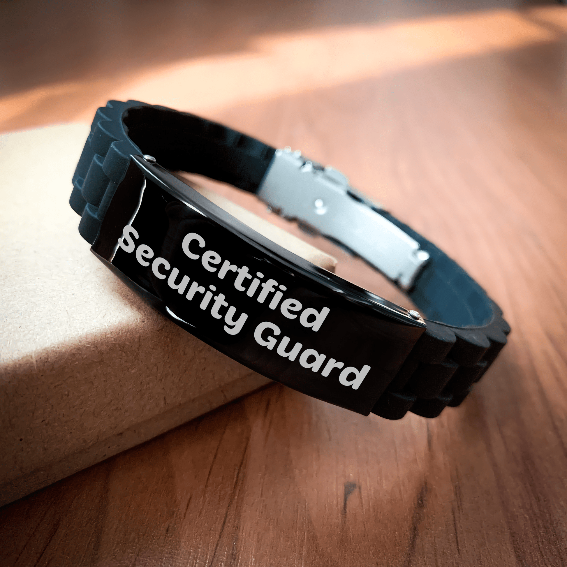 Funny Quote Certified Security Guard Glide lock Clasp Bracelet Gifts from Family for Security Guard Men's Unique Father's Day Unique Gifts - The Buy Boom
