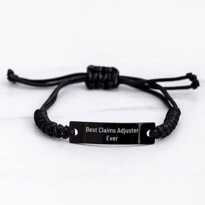 Funny Quote Claims Adjuster Rope Bracelet Gifts from Friends to Graduation Recipients, Best Claims Adjuster Ever, Adjustable Rope Jewelry - The Buy Boom