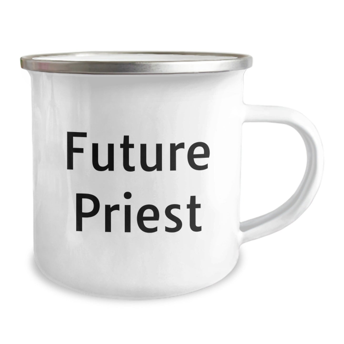 Funny Quote Future Priest Gifts from Men for Priest, Camping Mug Perfect for Priest Christmas Unique Gifts, Stainless Steel with Enamel Finish - The Buy Boom