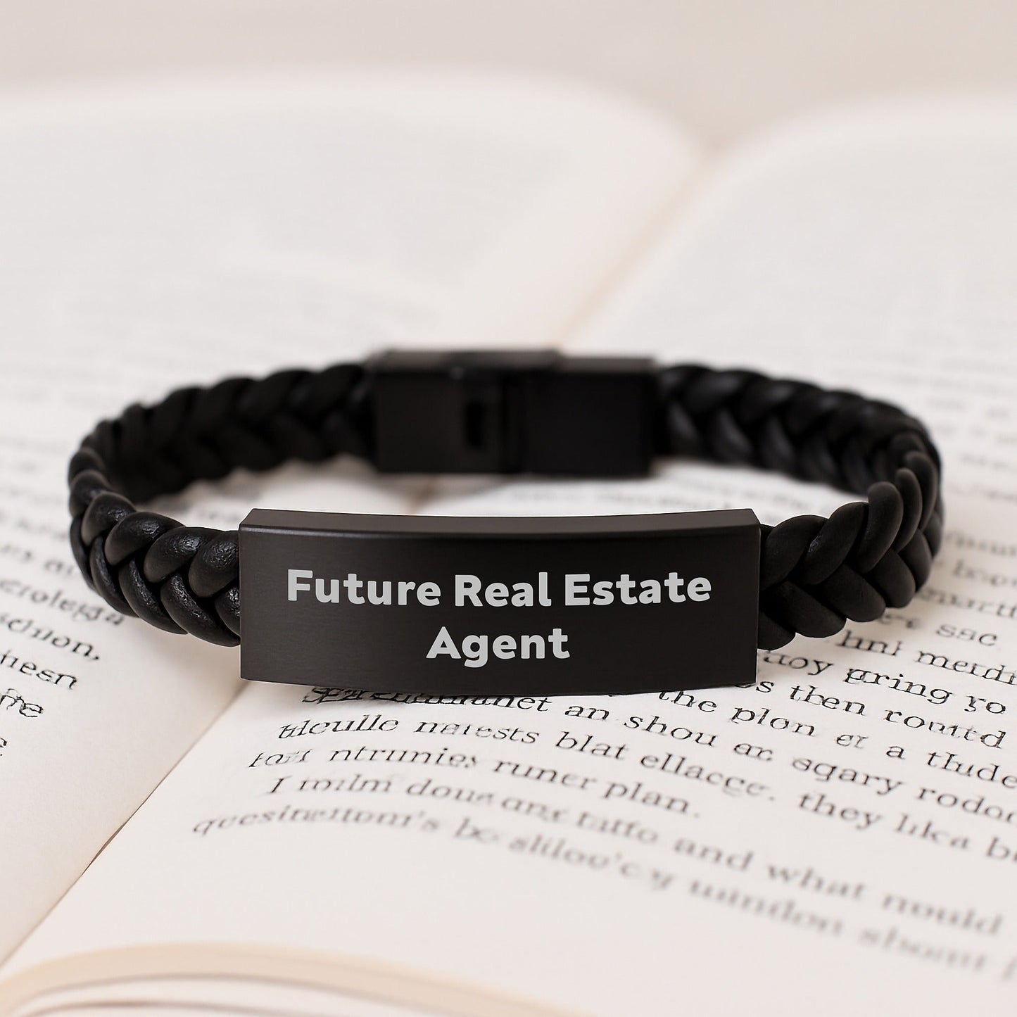 Funny Quote Gifts for Real Estate Agents, Interlaced Leather Bracelet for Men - Christmas Unique Presents from Friends to Coworkers - The Buy Boom