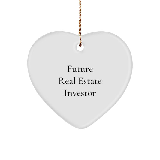 Funny Quote Gifts from Family to Real Estate Investor Men, Heart Ornament for Future Real Estate Investor, Unique Christmas Unique Gifts for Family Men - The Buy Boom