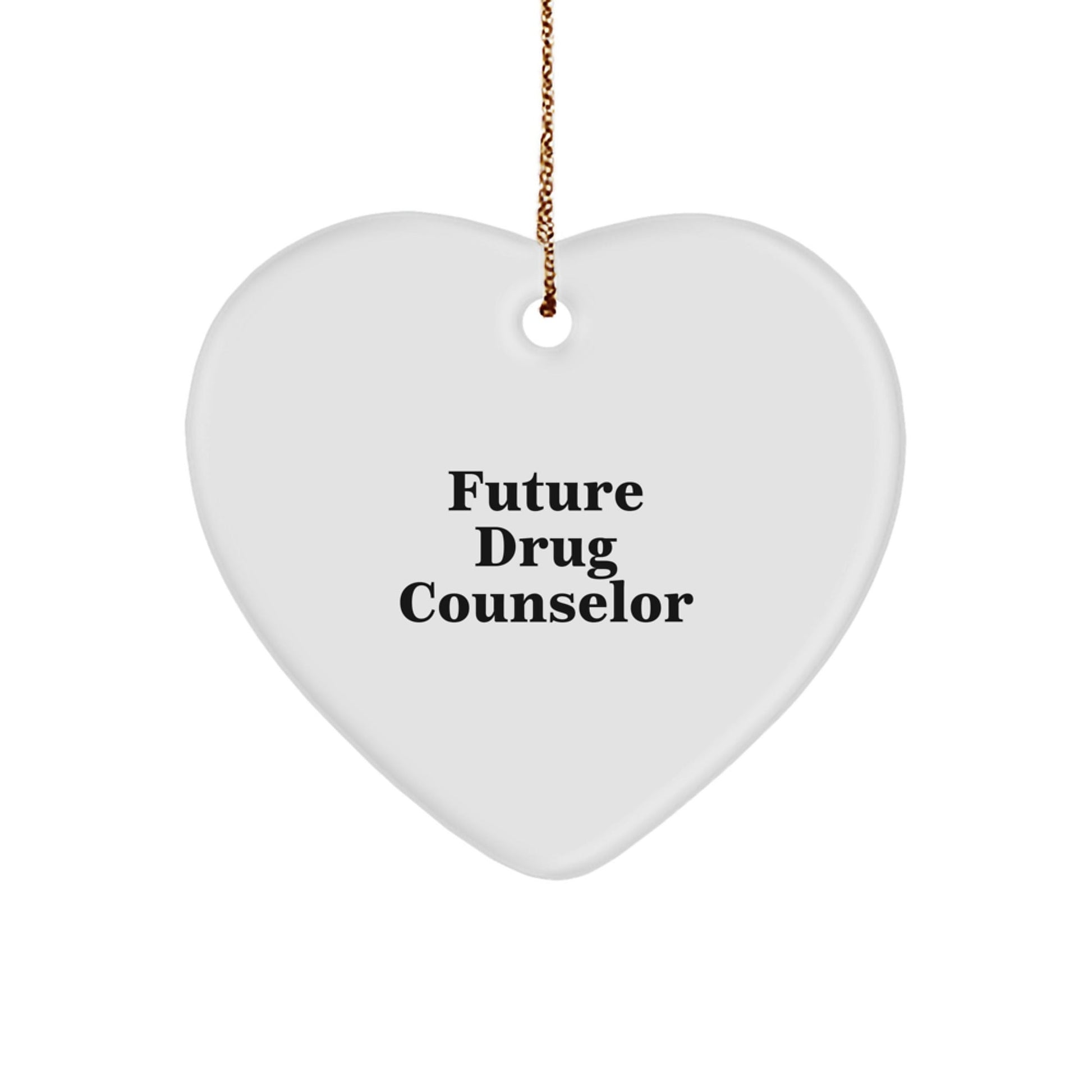 Funny Quote Gifts from Friends for Future Drug Counselor Christmas Unique Ornaments Heart Shaped - The Buy Boom