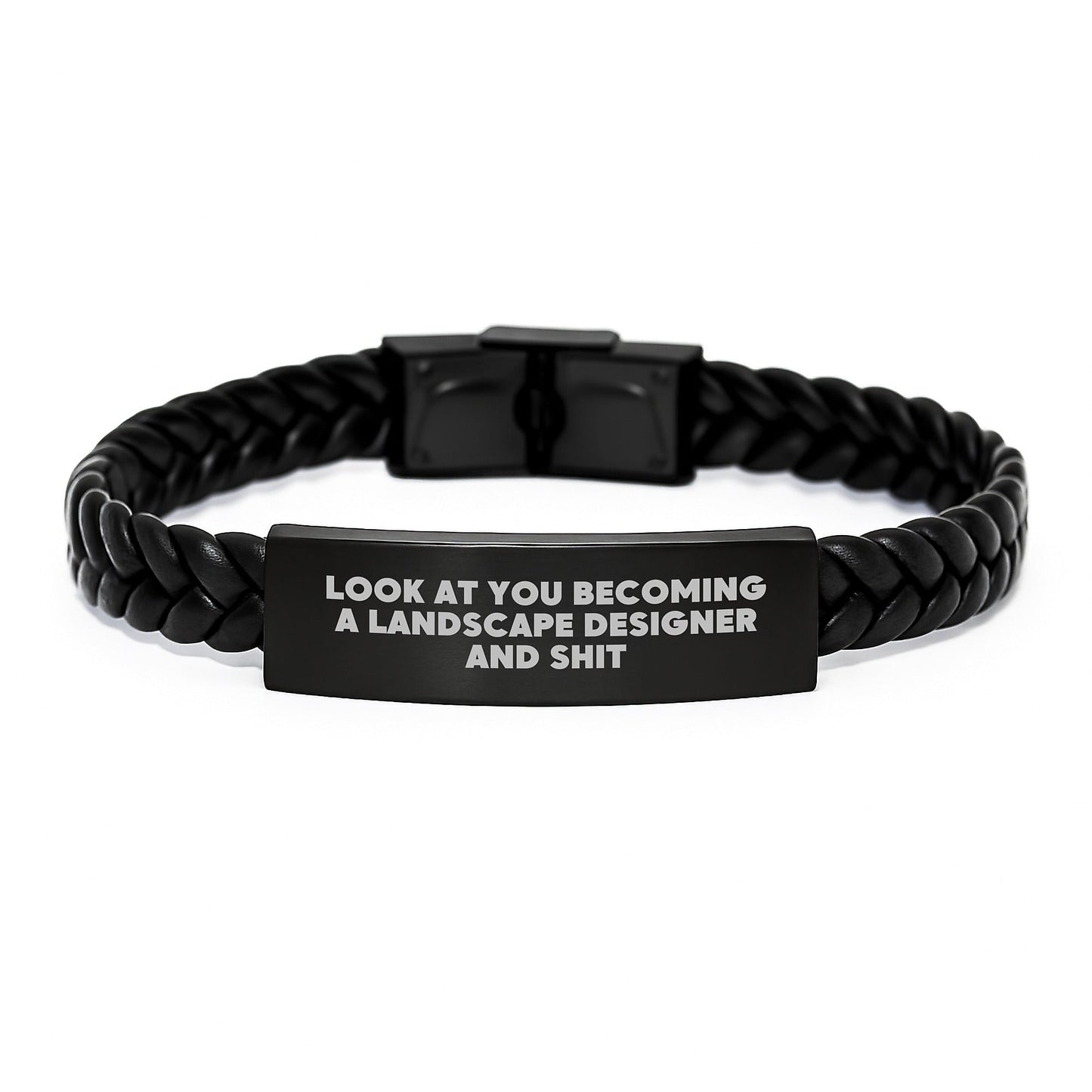 Funny Quote Landscape Designer Christmas Unique Gifts for Friends, Men, Women Interlaced Leather Bracelet from Family, Coworkers, Unique Presents - The Buy Boom