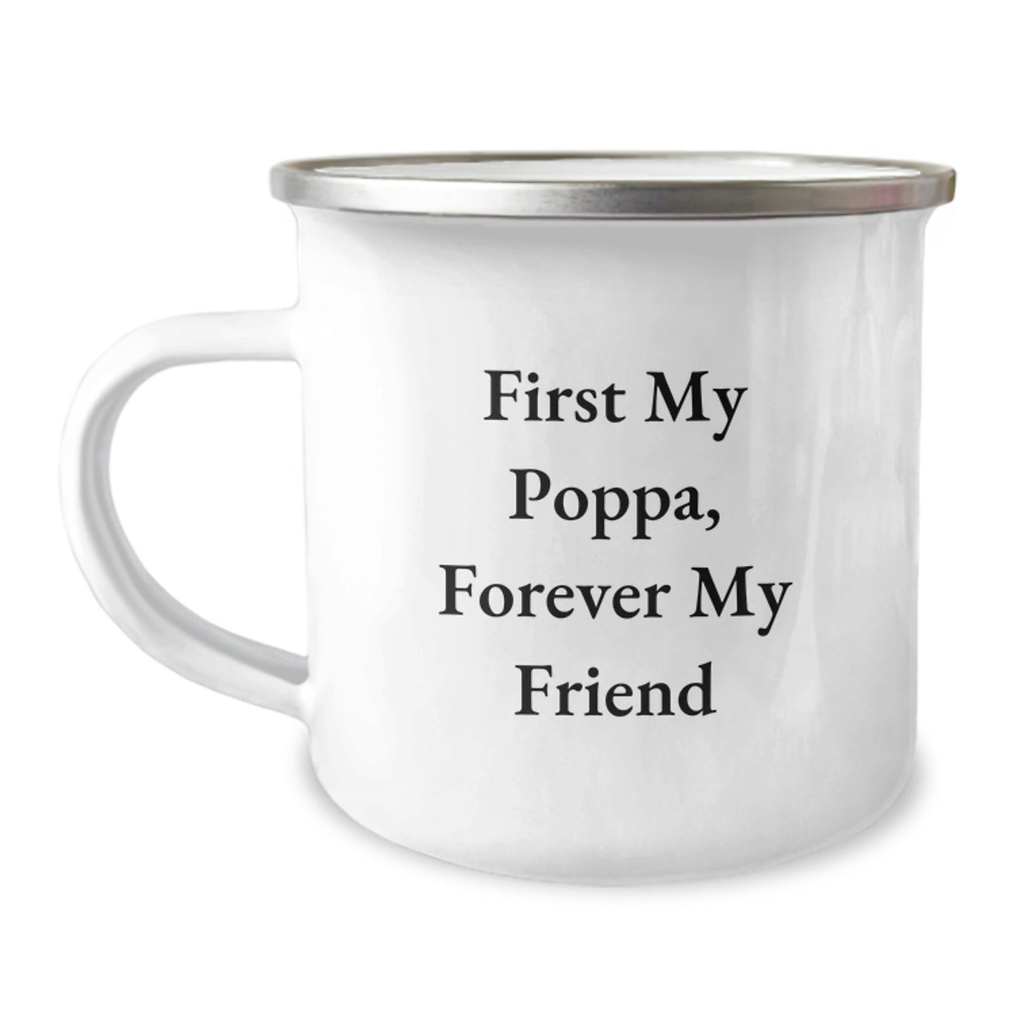 Funny Quote Poppa Gifts for Men, Christmas Unique Presents from Family to Dad, Camping Mug 12 oz Stainless Steel - The Buy Boom