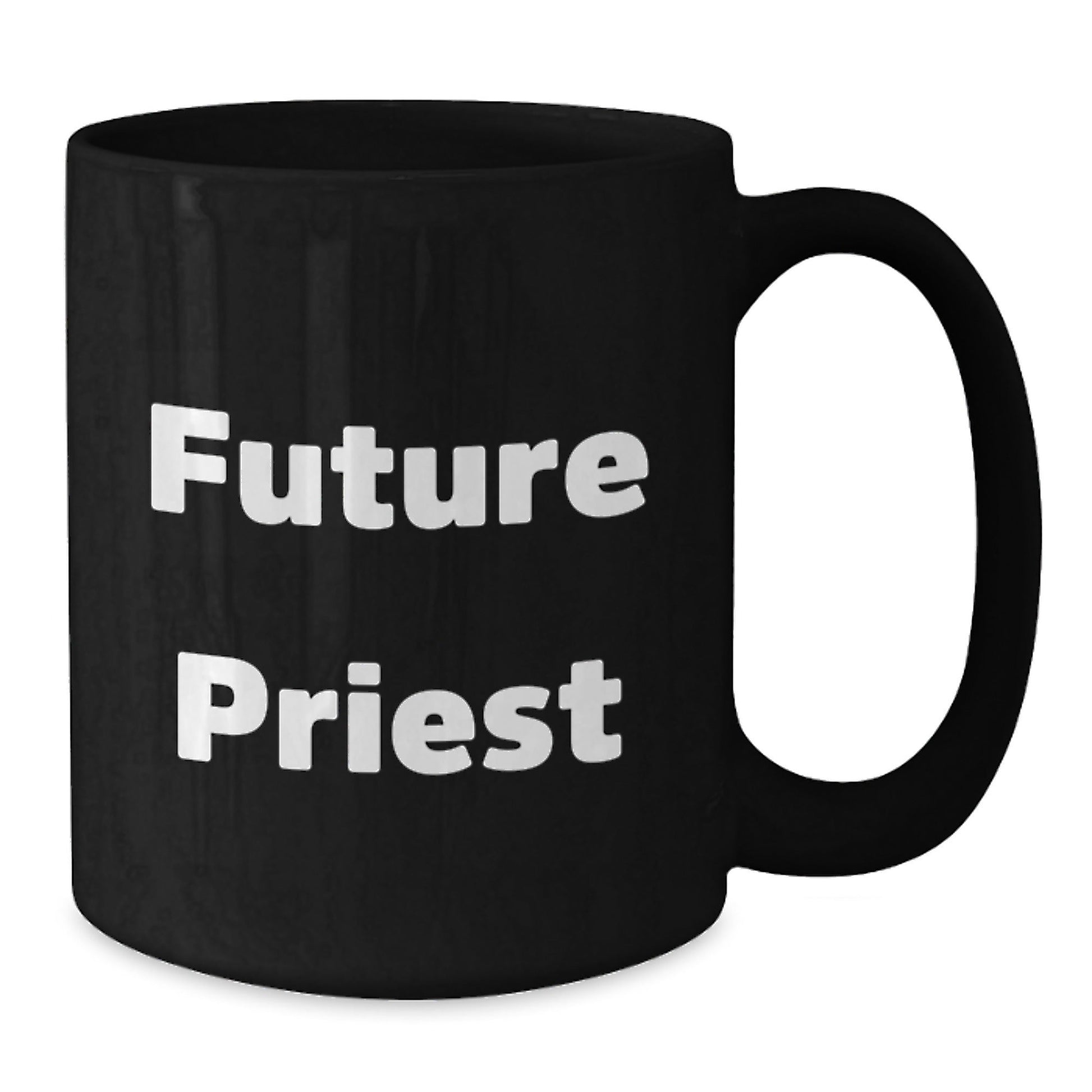 Funny Quote Priest Gifts for Men - Black Ceramic Coffee Mug, Christmas Unique Gifts from Family to Future Priest - The Buy Boom