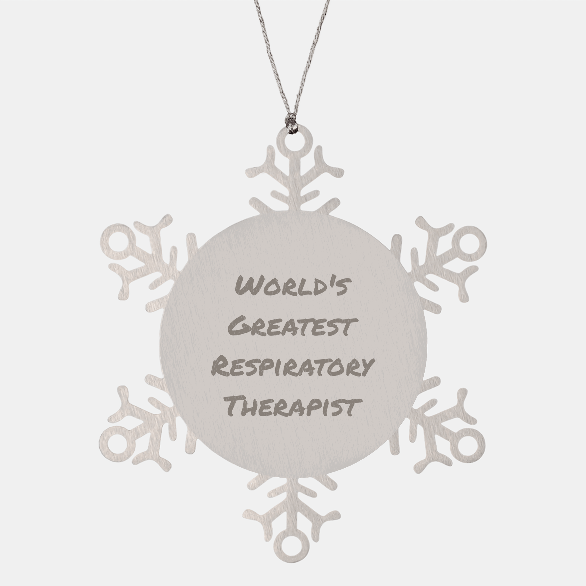 Funny Quote Snowflake Ornament for Respiratory Therapist Gifts from Friends and Family, World's Greatest Respiratory Therapist Christmas Unique Ideas - The Buy Boom
