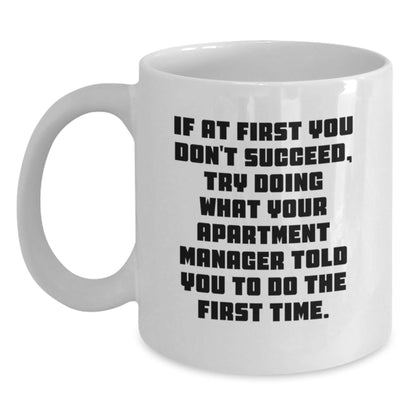 Funny Quotes for Apartment Managers, White Coffee Mug, Christmas Unique Gifts from Family, Friends - The Buy Boom