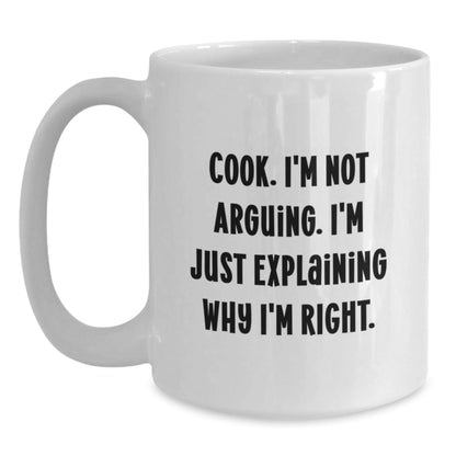 Funny Quotes for Cooks, White Coffee Mug Gifts from Family to Family Friends, Christmas Unique Presents for Men and Women - The Buy Boom