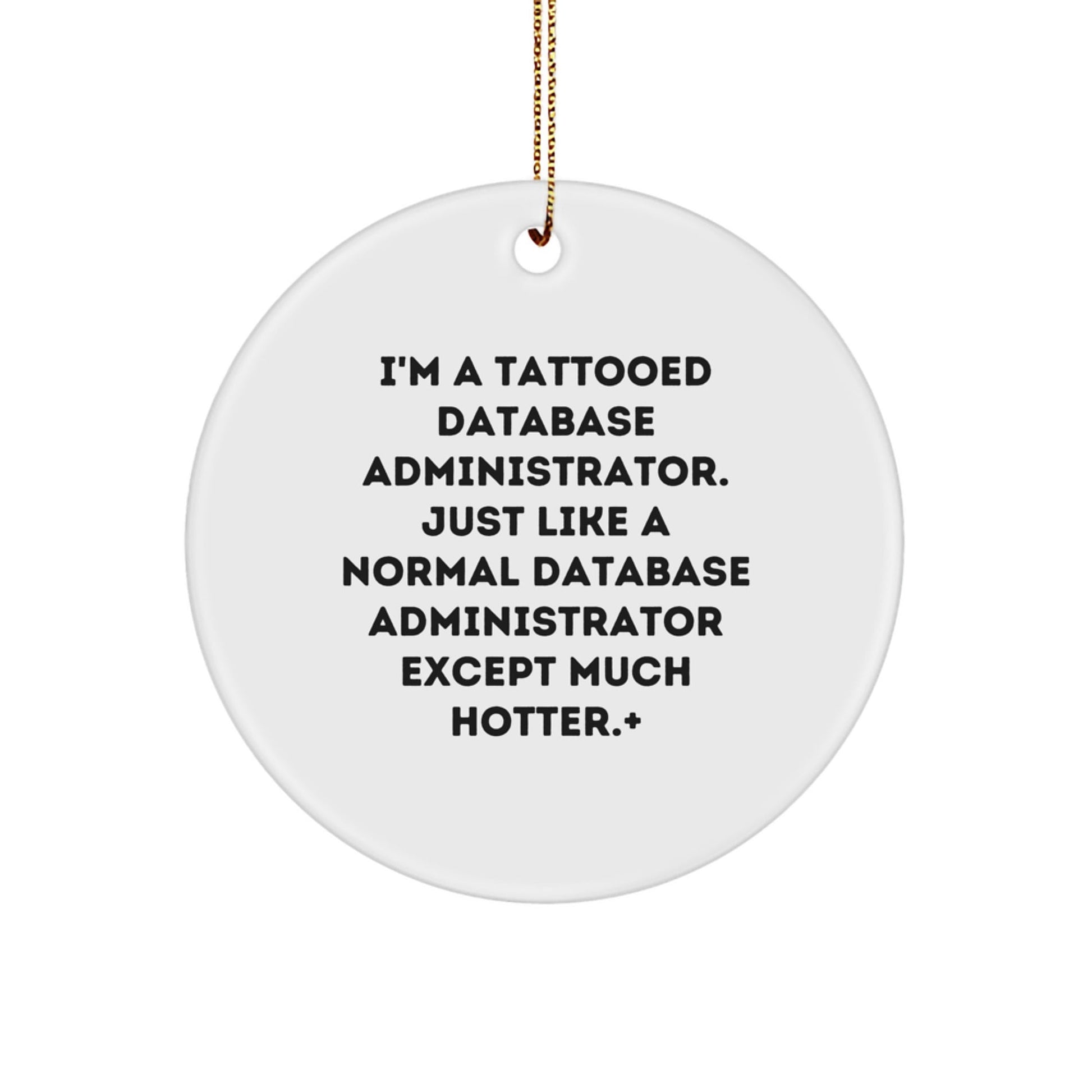 Funny Quotes for Database Administrator Christmas Unique Gifts from Friends Circle Ornament for Christmas Unique Presents for Men - The Buy Boom
