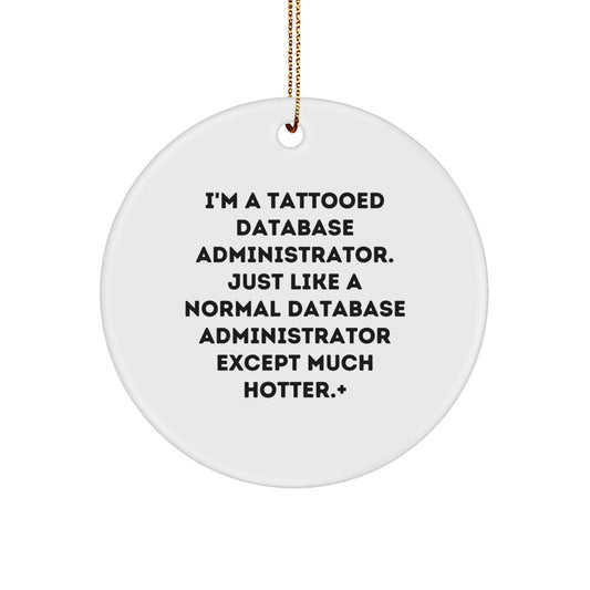Funny Quotes for Database Administrator Christmas Unique Gifts from Friends Circle Ornament for Christmas Unique Presents for Men - The Buy Boom