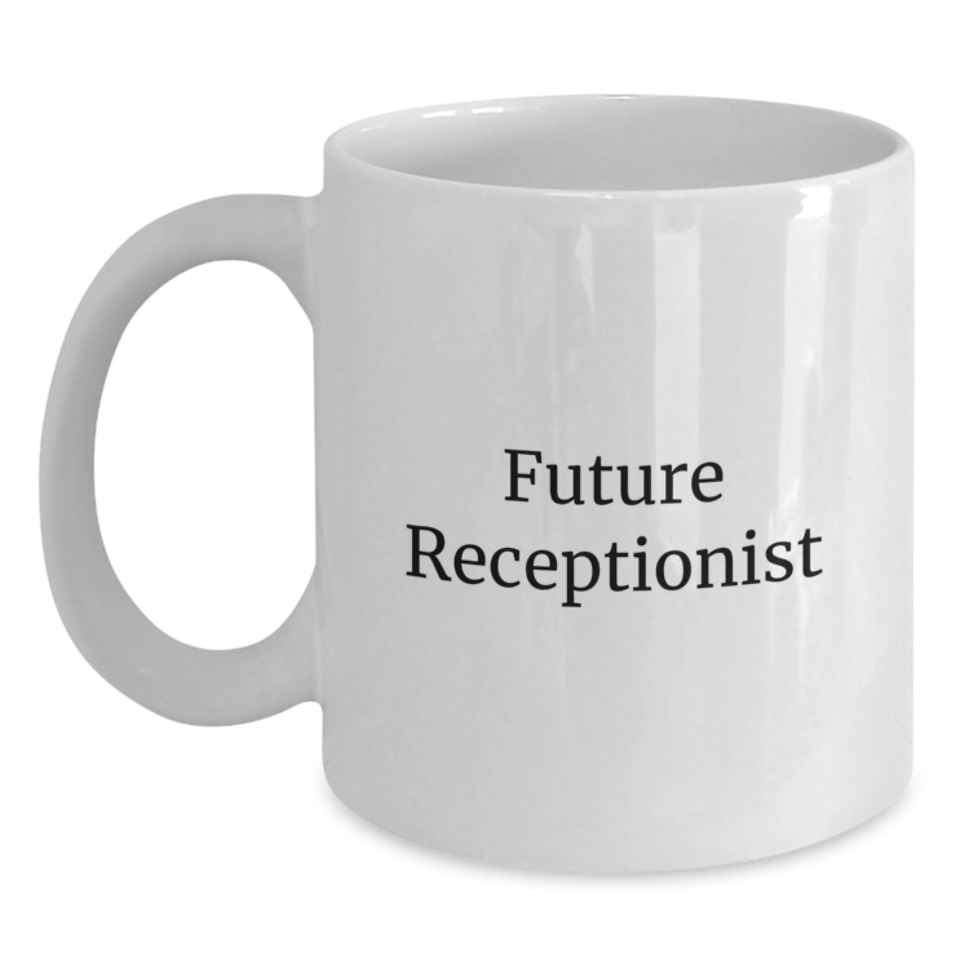 Funny Quotes for Future Receptionist Christmas Unique Gifts, White Coffee Mugs for Receptionist Office Decor, Gifts from Friends to Coworkers - The Buy Boom