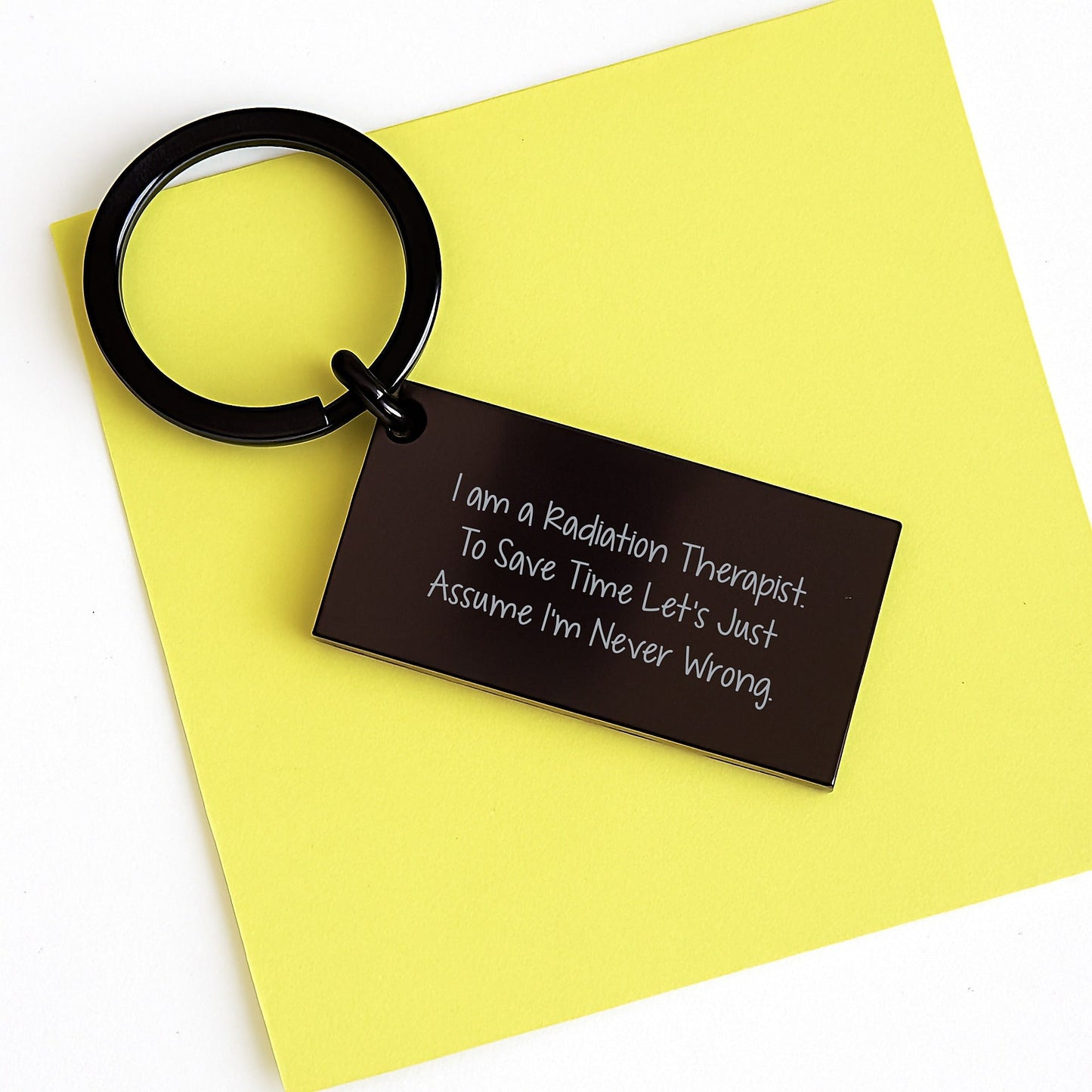 Funny Radiation Therapist Gifts for Men, Radiation Therapist Keychain with Quirky Quote - Gifts from Friends to Family, Christmas Unique Gifts - The Buy Boom