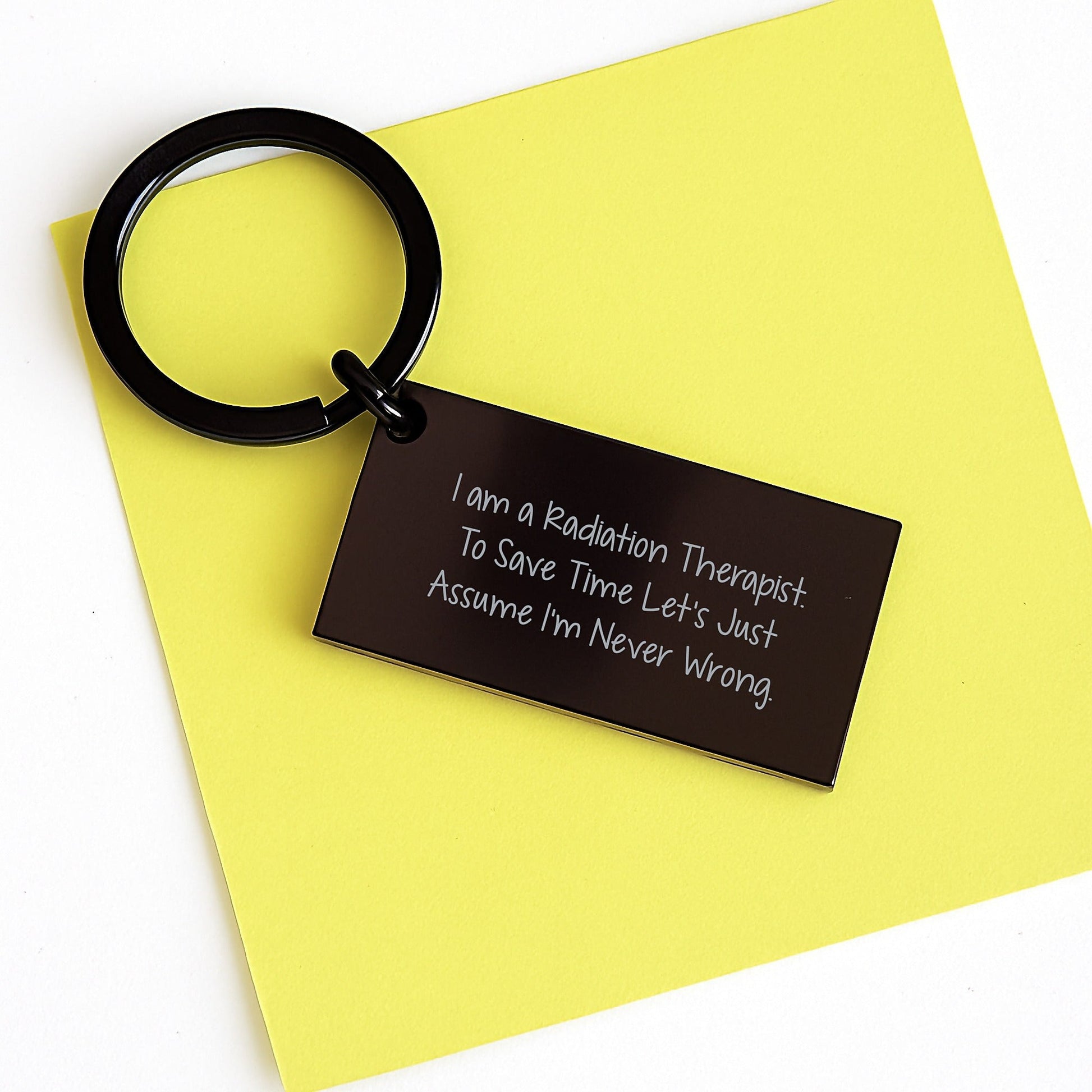 Funny Radiation Therapist Gifts for Men, Radiation Therapist Keychain with Quirky Quote - Gifts from Friends to Family, Christmas Unique Gifts - The Buy Boom
