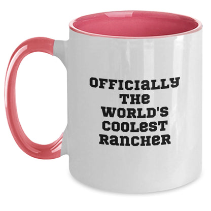 Funny Rancher Gifts from Friends, Two Tone Coffee Mug for Christmas Unique Gifts for Rancher Men - The Buy Boom