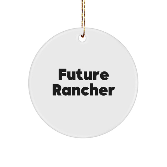 Funny 'Ranching Dreams Big' Gifts from Men to Future Rancher or Rancher Friends and Family, Circle Ornament, Unique Christmas Memorable Presents - The Buy Boom