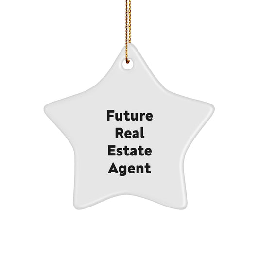 Funny Real Estate Agent Gifts for Him or Her, Future Real Estate Agent Star Ornament, Inspirational Quote - Gifts from Friends or Family for Christmas Unique Gifts - The Buy Boom
