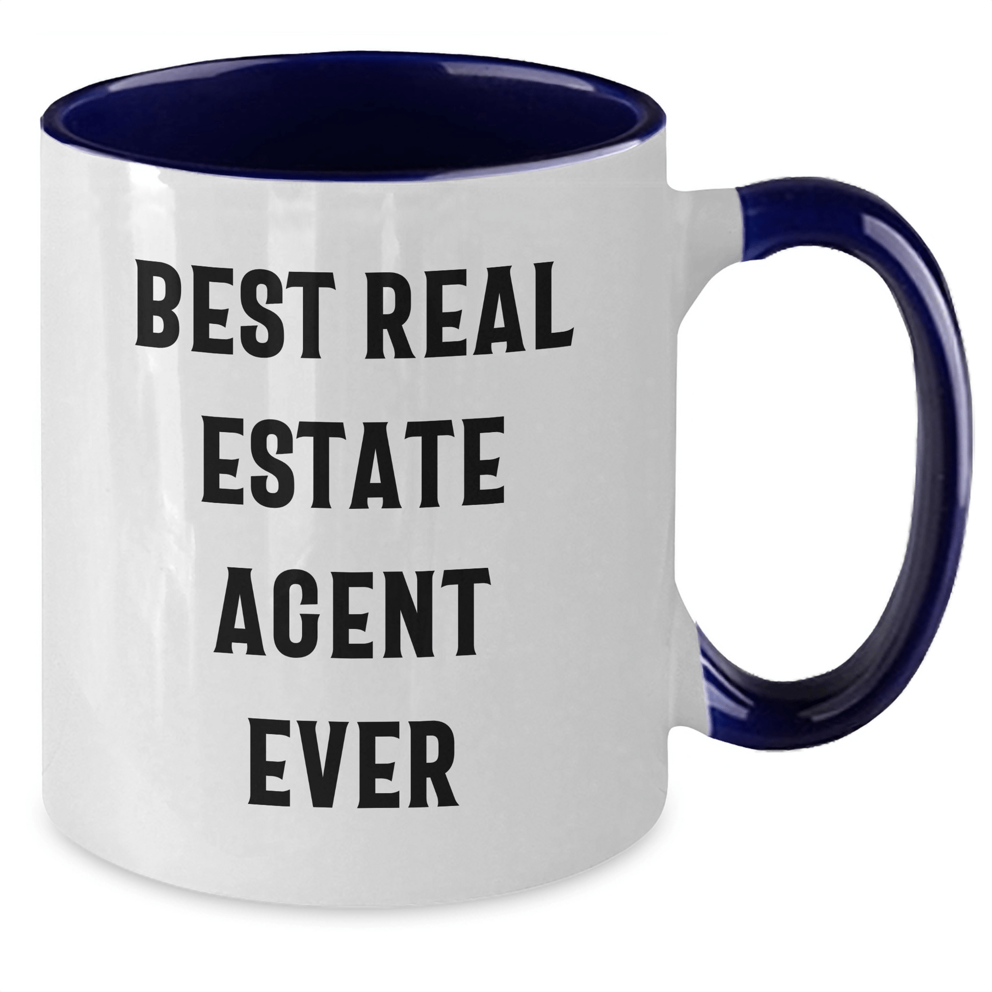 Funny Real Estate Agent Gifts from Family, Friends, or Coworkers - Best Real Estate Agent Ever Two Tone Coffee Mug for Real Estate Agent, Men, or Women - Father's Day Unique Gifts - The Buy Boom