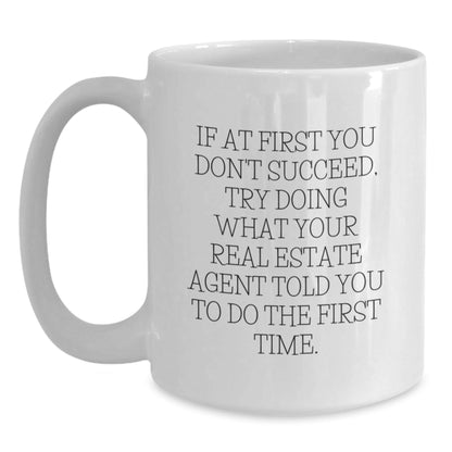 Funny Real Estate Agent Gifts from Friends for Real Estate Agents White Coffee Mug Christmas Unique Presents - The Buy Boom