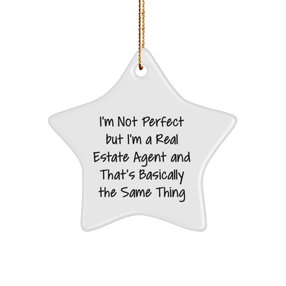 Funny Real Estate Agent Gifts from Friends, Gifts for Real Estate Agent, Star Ornament for Christmas - The Buy Boom