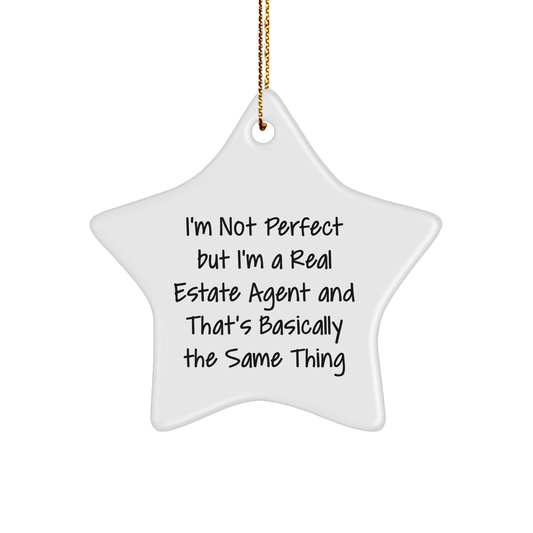 Funny Real Estate Agent Gifts from Friends, Gifts for Real Estate Agent, Star Ornament for Christmas - The Buy Boom