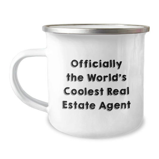 Funny Real Estate Agent Gifts from Friends, Officially The World's Coolest Real Estate Agent Christmas Unique Gifts, Stainless Steel Camping Mug for Real Estate Agent Men Women - The Buy Boom
