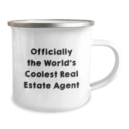 Funny Real Estate Agent Gifts from Friends, Officially The World's Coolest Real Estate Agent Christmas Unique Gifts, Stainless Steel Camping Mug for Real Estate Agent Men Women - The Buy Boom