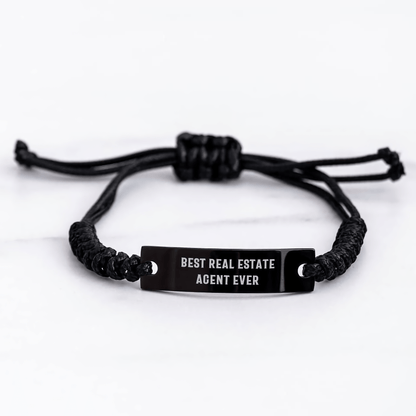 Funny Real Estate Agent Gifts from Men to Best Real Estate Agent Ever, Adjustable Rope Bracelet for Real Estate Agent, Father's Day Unique Gifts - The Buy Boom