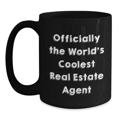 Funny Real Estate Agent Gifts, Officially The Worlds Coolest Mug, Unique Christmas Memorable Presents for Men Women Family Friends - The Buy Boom