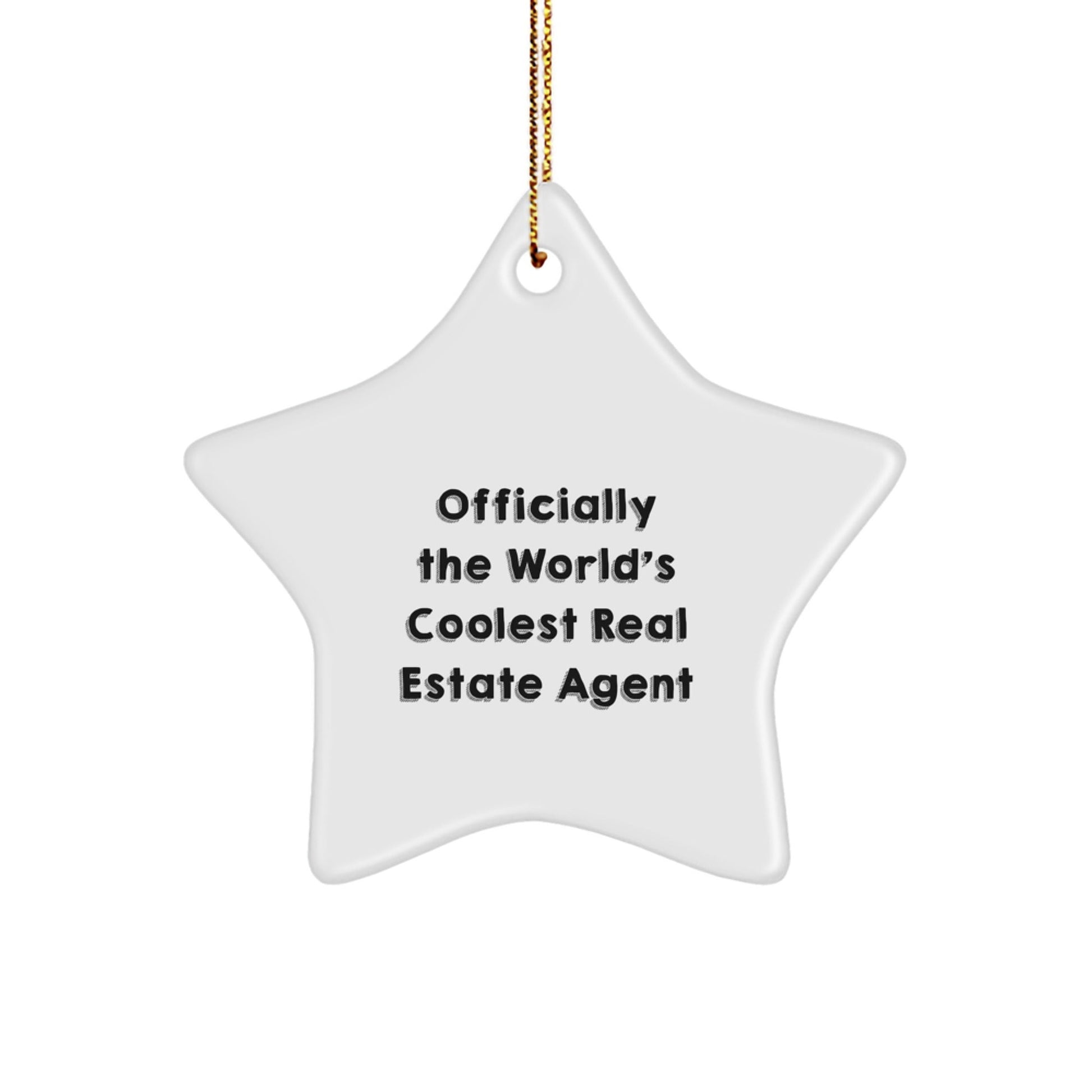 Funny Real Estate Agent Gifts, Officially The World's Coolest Real Estate Agent Star Ornament Gifts from Friends, Unique Christmas Unique Gifts for Real Estate Agent Men - The Buy Boom
