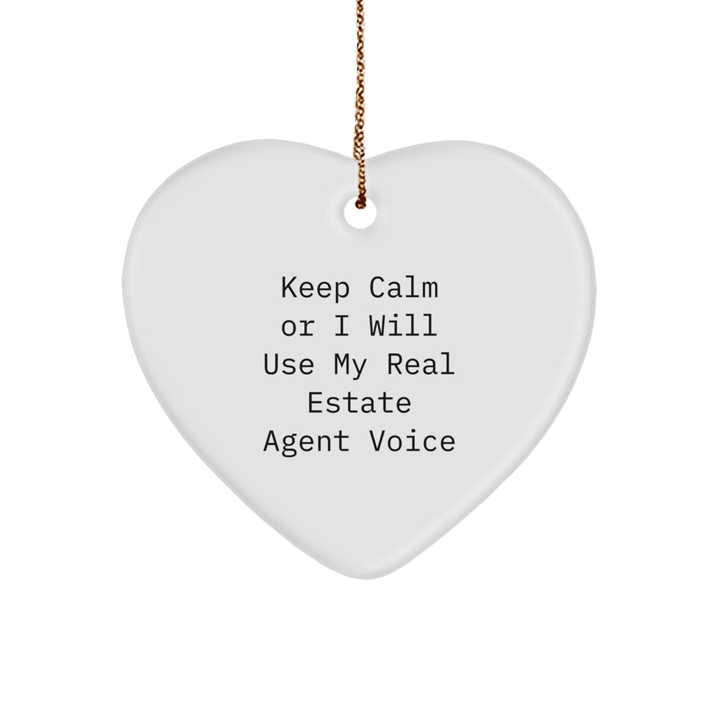Funny Real Estate Agent Heart Ornament for Gifts from Friends to Real Estate Agent Men Christmas Unique Gifts - The Buy Boom