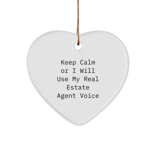 Funny Real Estate Agent Heart Ornament for Gifts from Friends to Real Estate Agent Men Christmas Unique Gifts - The Buy Boom