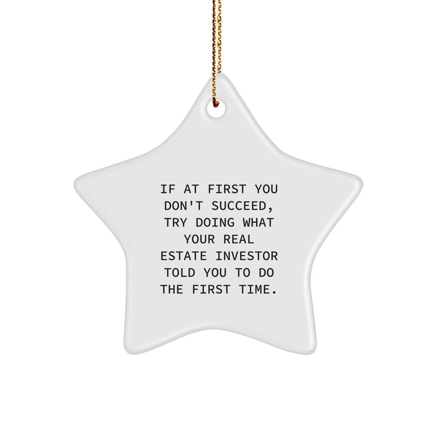 Funny Real Estate Investor Gifts from Friends for Christmas Unique Real Estate Investor Star Ornament - The Buy Boom