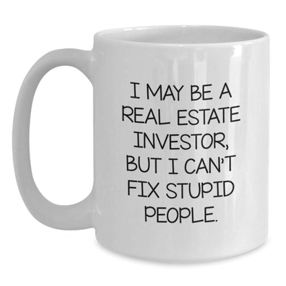 Funny Real Estate Investor Gifts, White Coffee Mug for Birthday, Gifts from Family to Real Estate Investor, Encouragement Quote - The Buy Boom