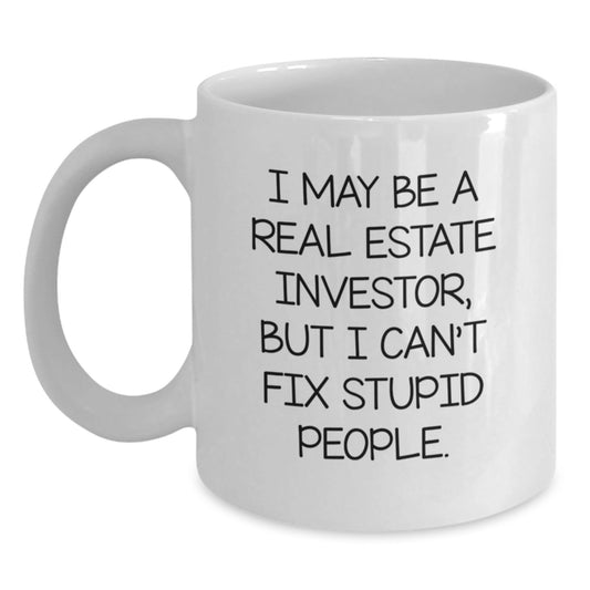 Funny Real Estate Investor Gifts, White Coffee Mug for Birthday, Gifts from Family to Real Estate Investor, Encouragement Quote - The Buy Boom