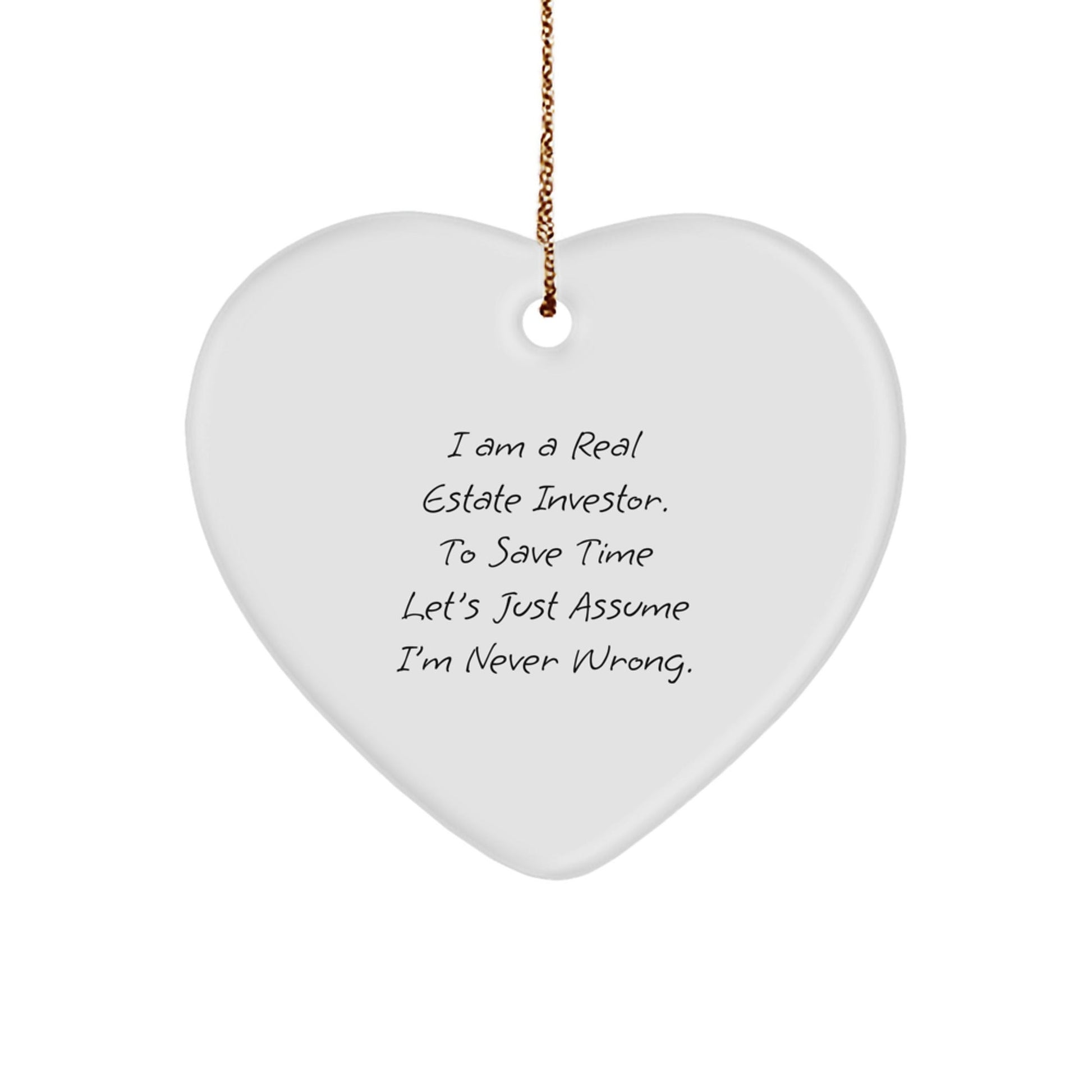 Funny Real Estate Investor Heart Ornaments for Christmas Unique Gifts from Family to Men, Women, Friends, Colleagues, Real Estate Investor - The Buy Boom