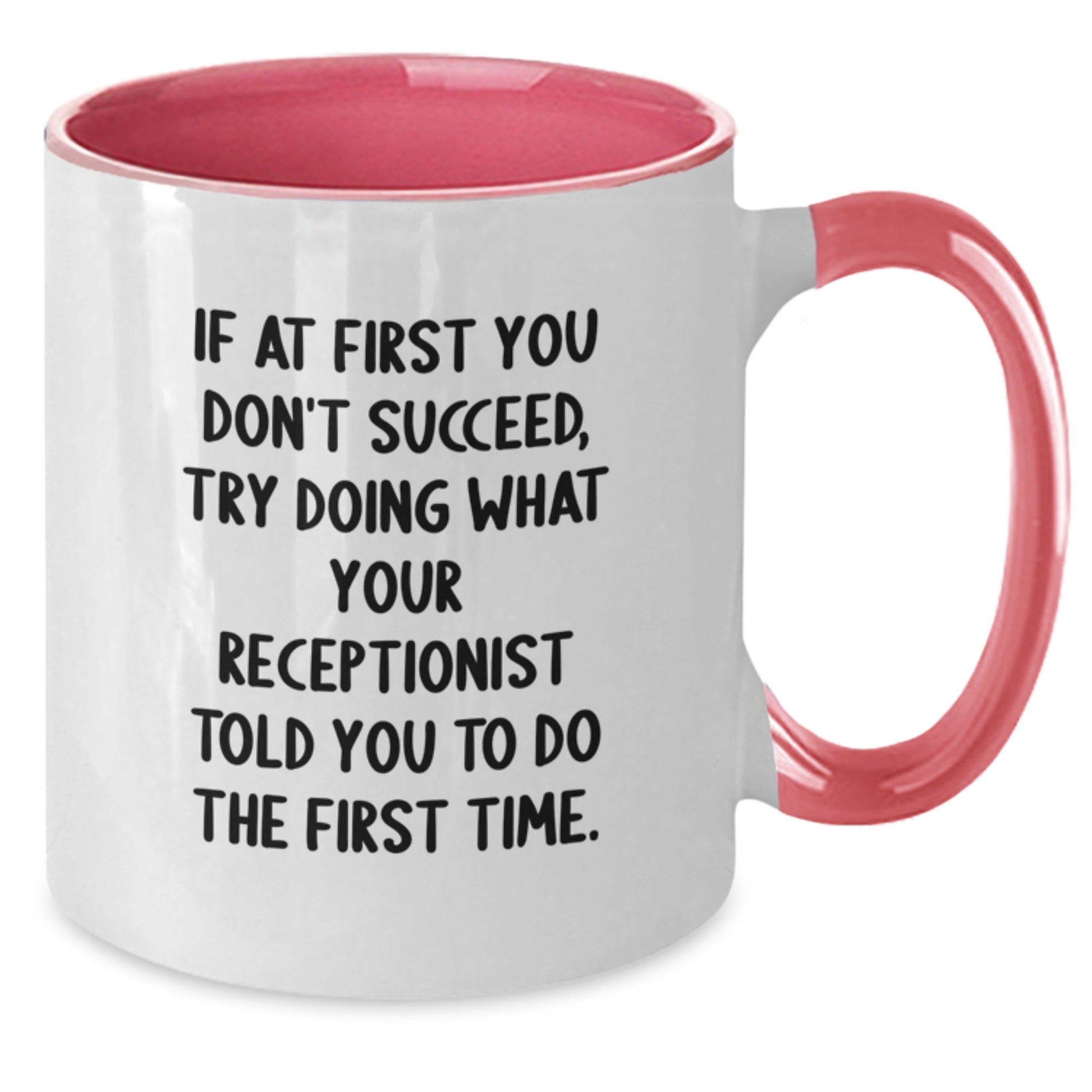 Funny Receptionist Gifts from Coworkers - Two Tone Coffee Mug with Inspirational Quote - Graduation Unique Gifts for Receptionist - The Buy Boom