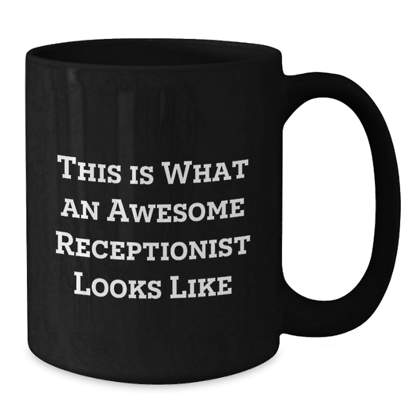 Funny Receptionist Gifts from Family, Friends, or Coworkers for Men and Women - This Is What An Awesome Receptionist Looks Like, Black Coffee Mug for Graduation Unique Gifts - The Buy Boom