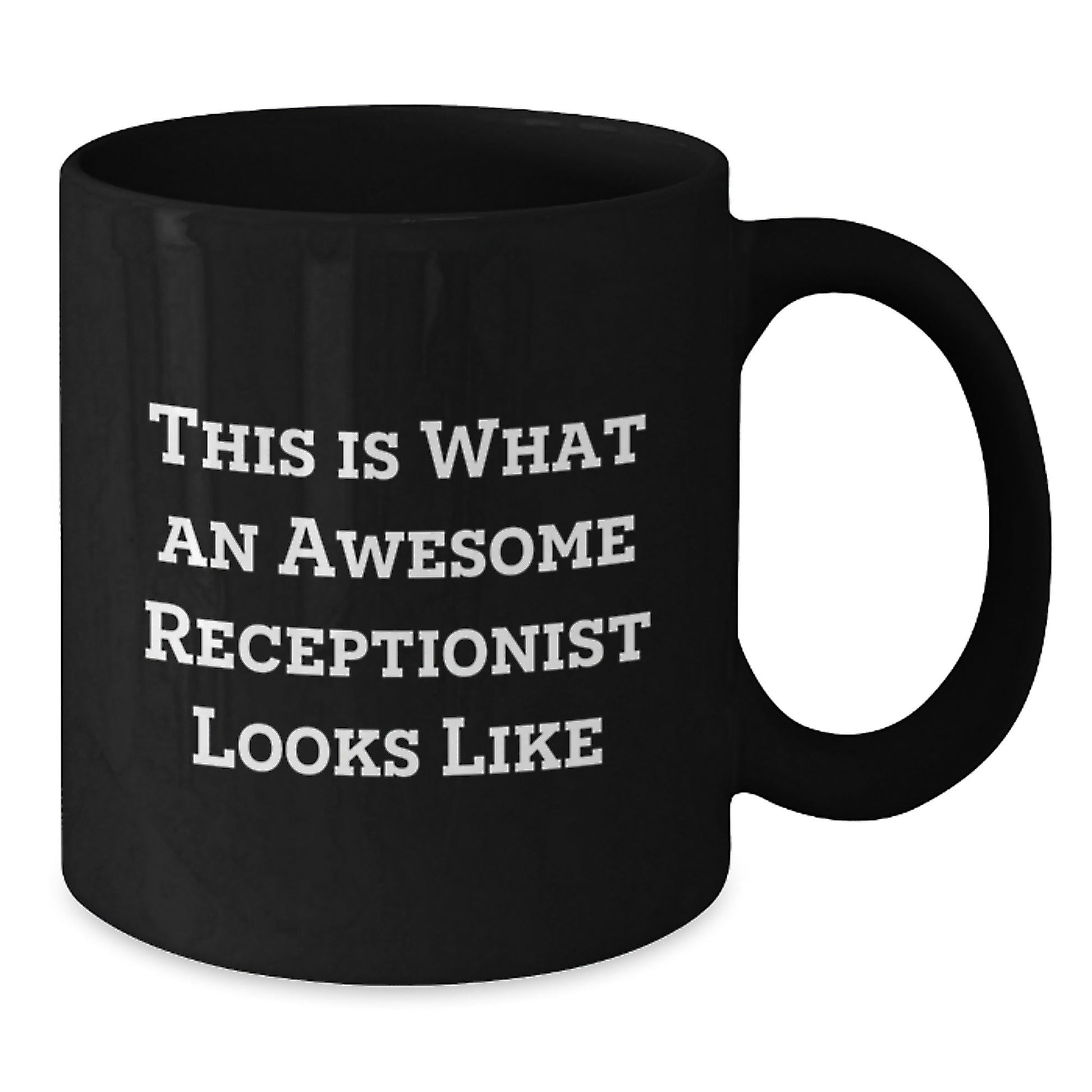 Funny Receptionist Gifts from Family, Friends, or Coworkers for Men and Women - This Is What An Awesome Receptionist Looks Like, Black Coffee Mug for Graduation Unique Gifts - The Buy Boom