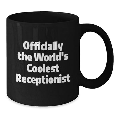 Funny Receptionist Gifts from Friends, Christmas Unique Mugs for Women Receptionists - Officially The World's Coolest Receptionist - The Buy Boom